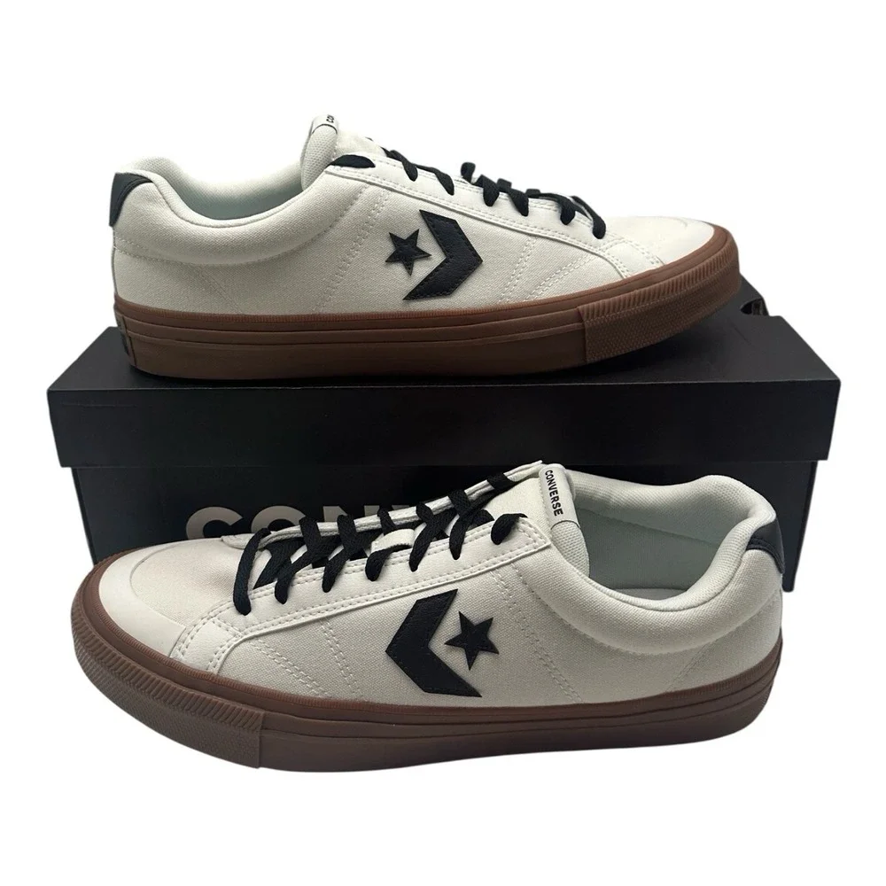 Converse Sport Casual Ox Shoes Men's Size 11.5 White Black‎ Low Sneakers A13787C